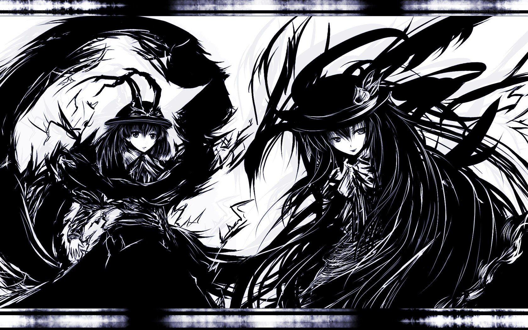 two girls in witch hats