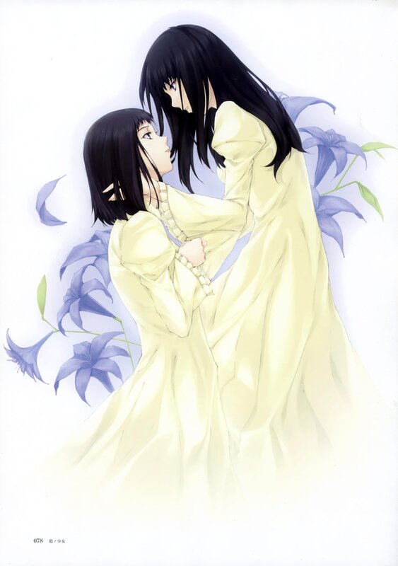 Two girls in yellow dresses