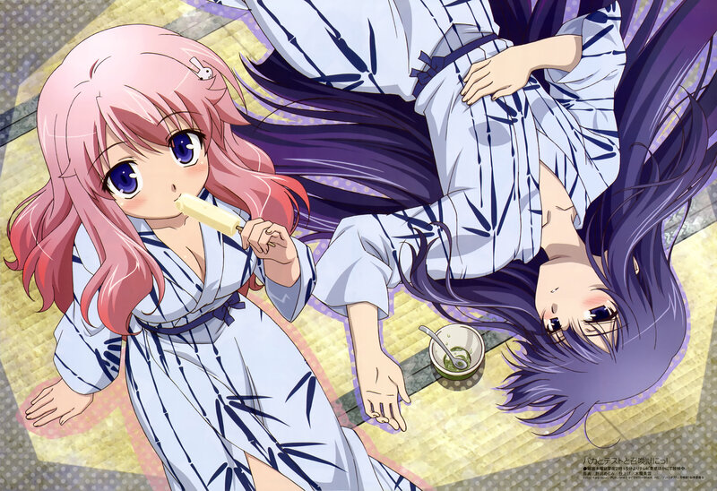 Two Girls in Yukata — White