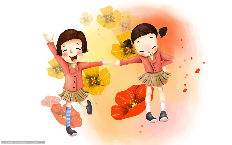 Two Girls Jumping