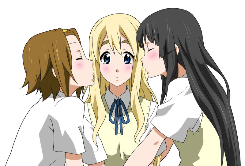 Two Girls Kissing One