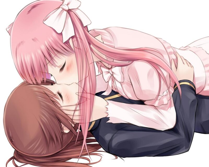 Two Girls Kissing — Pink, Intimate