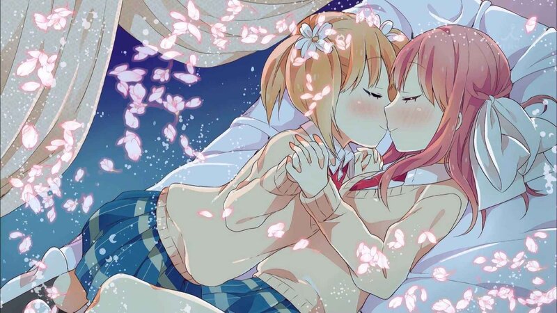 Two Girls Kissing — Pink, Serene