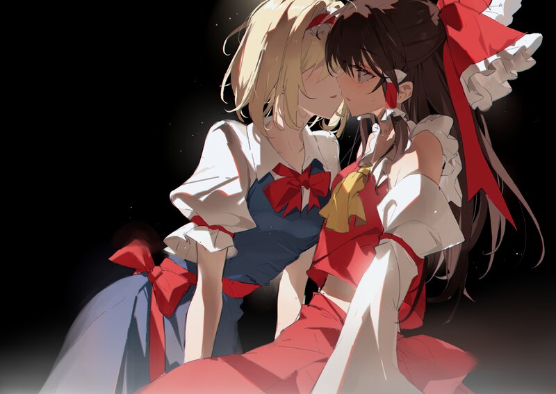 Two Girls Kissing — Red, Intimate