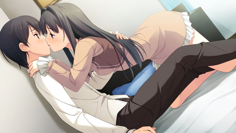 Two Girls Kissing — White, Intimate
