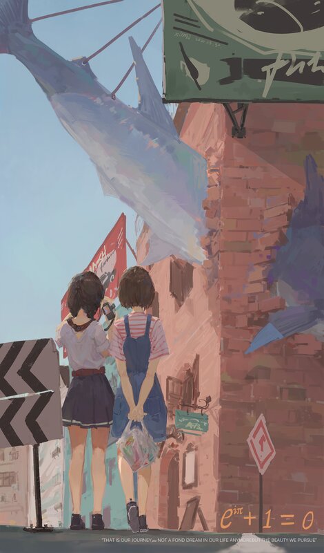 Two Girls Looking at Fish