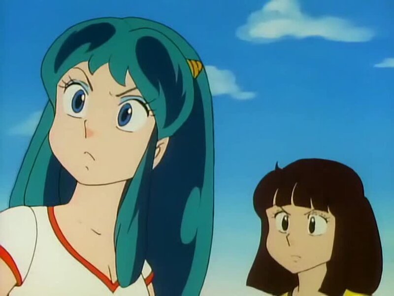 Two girls looking up