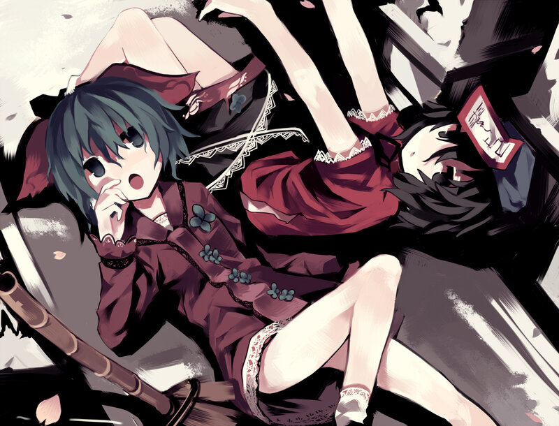 Two Girls Lying Down — Black