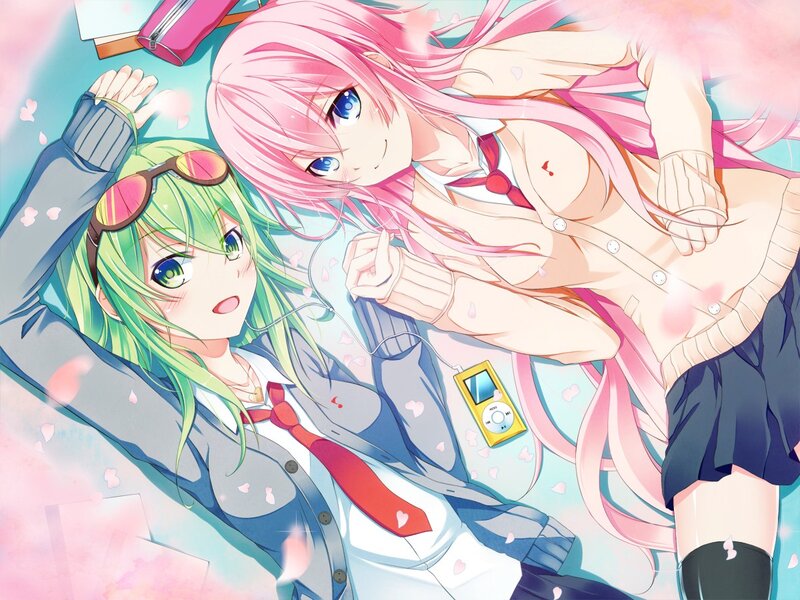 Two Girls Lying Down — Pink, Playful, Spring