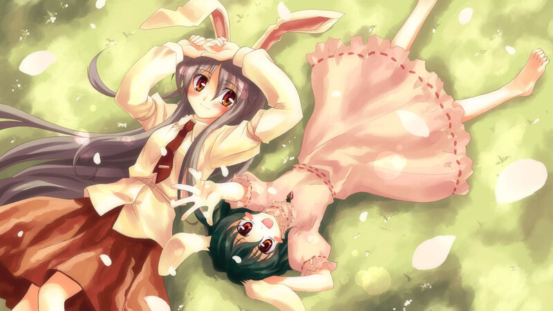Two Girls Lying on Grass — Green, Peaceful, Spring