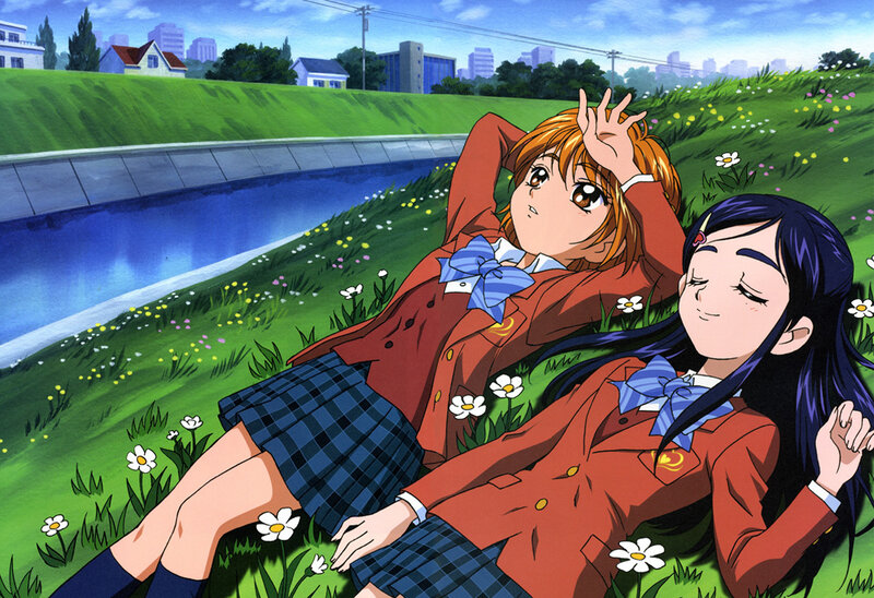 Two Girls Lying on Grass — Green, Peaceful