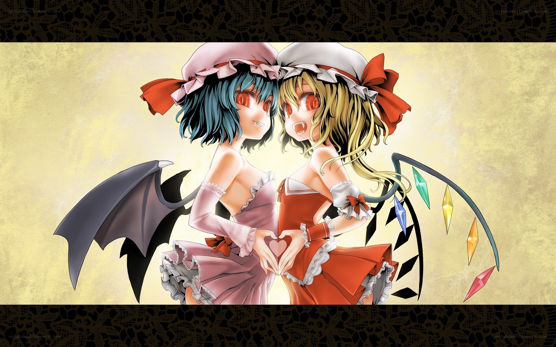 two girls making a heart shape