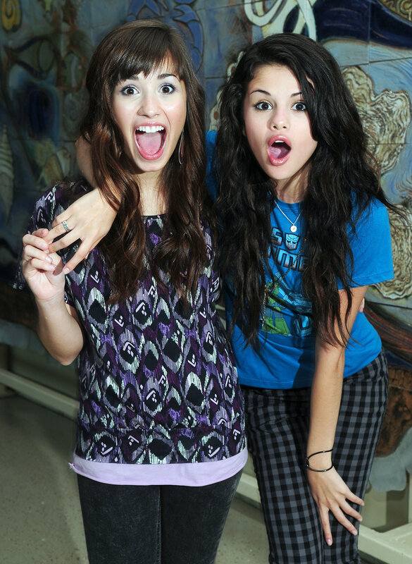 Two girls making funny faces