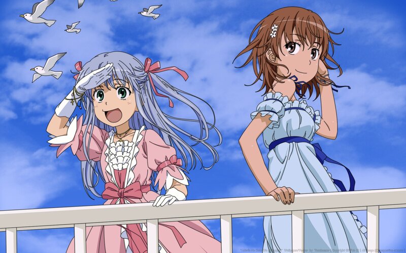 Two Girls on a Balcony — Blue