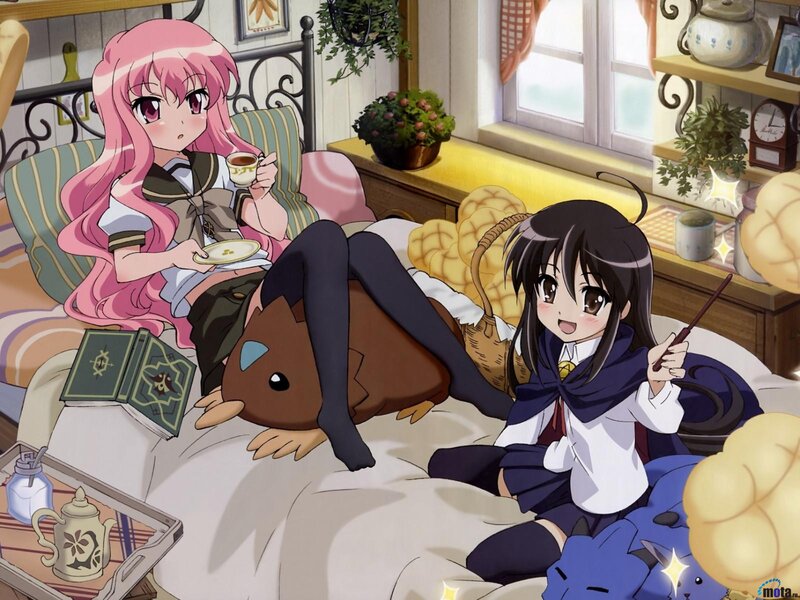 Two Girls on a Bed — Pink, Calm, Morning