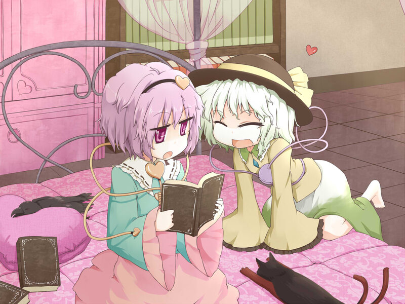 Two Girls on a Bed — Pink, Peaceful