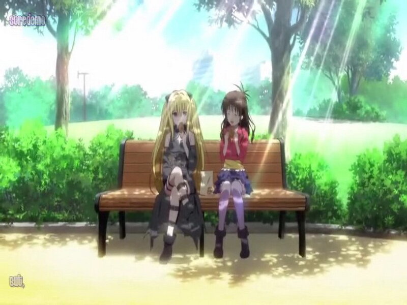 Two Girls on a Bench — Green