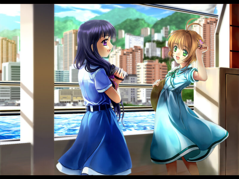 Two girls on a boat