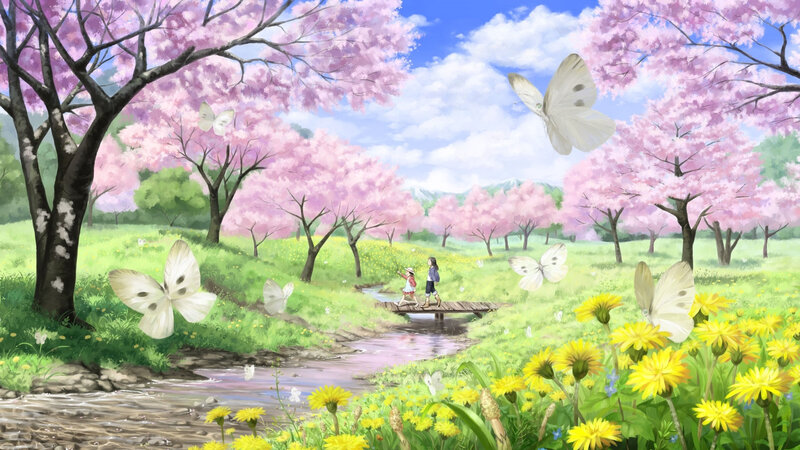 Two Girls on a Bridge — Pink, Serene