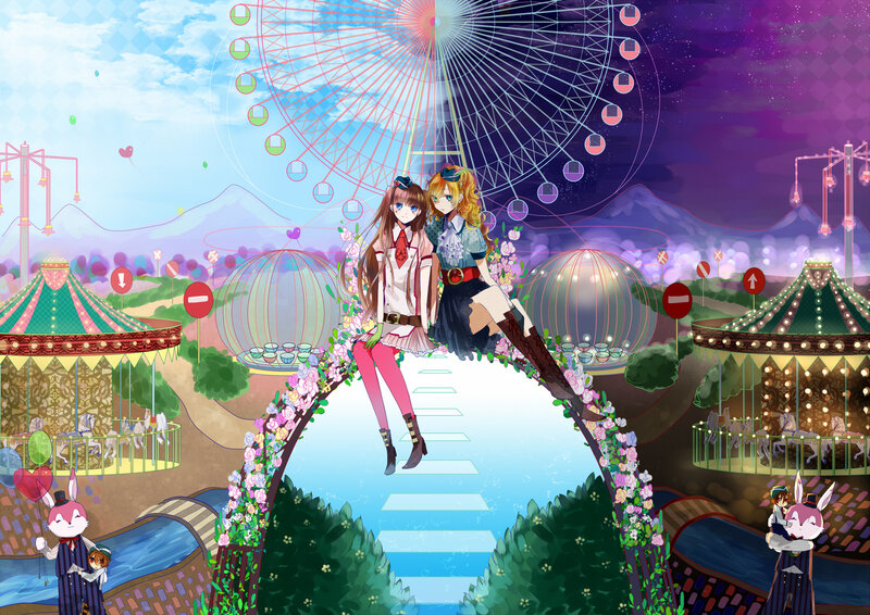Two Girls on a Bridge