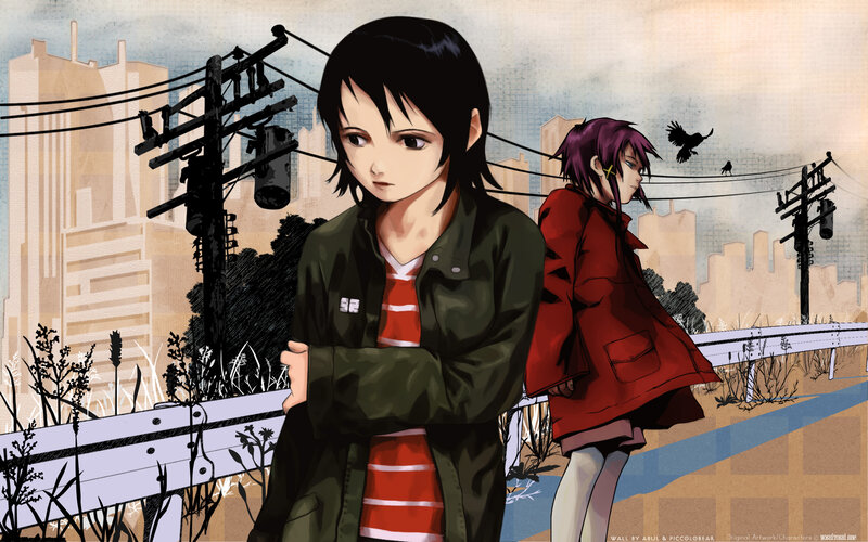 Two girls on a city street