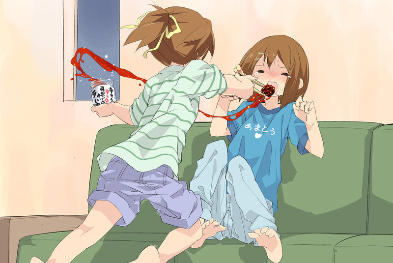 Two Girls on a Couch — Green, Chaotic