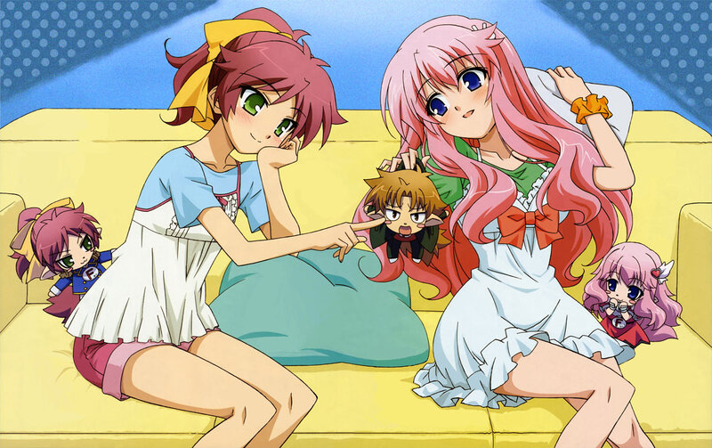 Two Girls on a Couch — Yellow, Playful