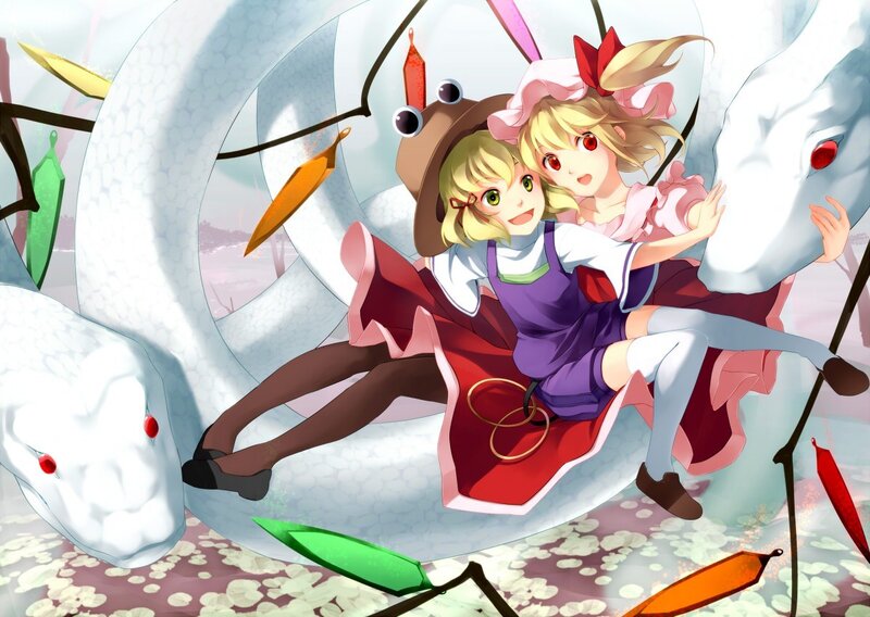 Two girls on a giant snail