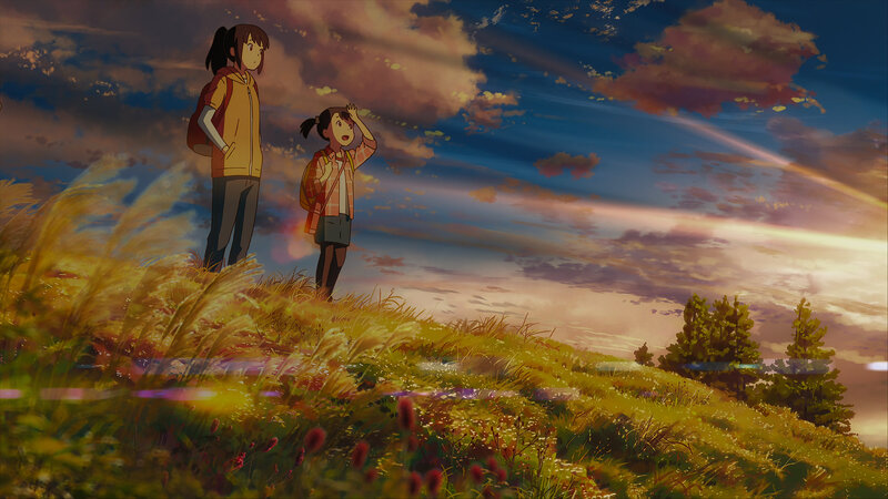 Two Girls on a Hill — Blue, Dramatic
