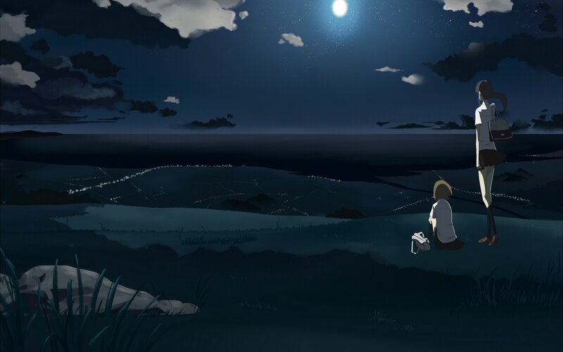 Two Girls on a Hill