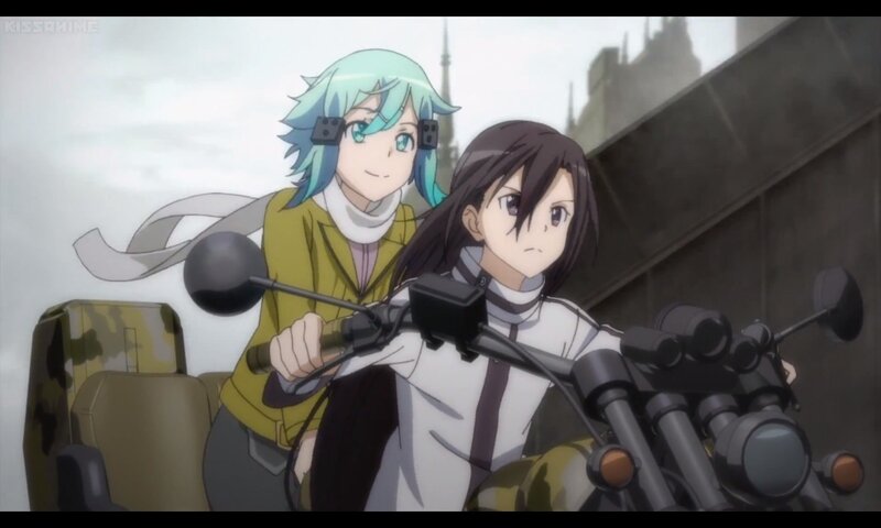 Two Girls on a Motorcycle — Gray