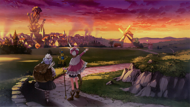 Two Girls on a Path — Purple