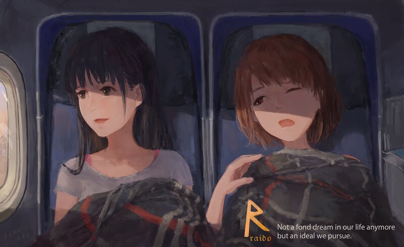 Two Girls on a Plane