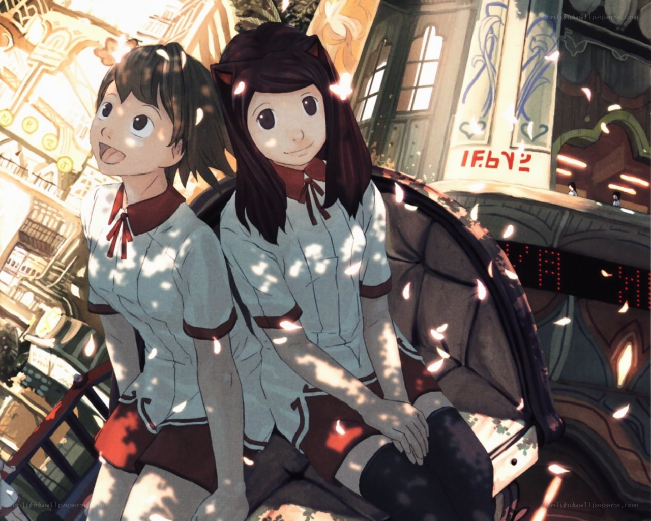 Two girls on a ride