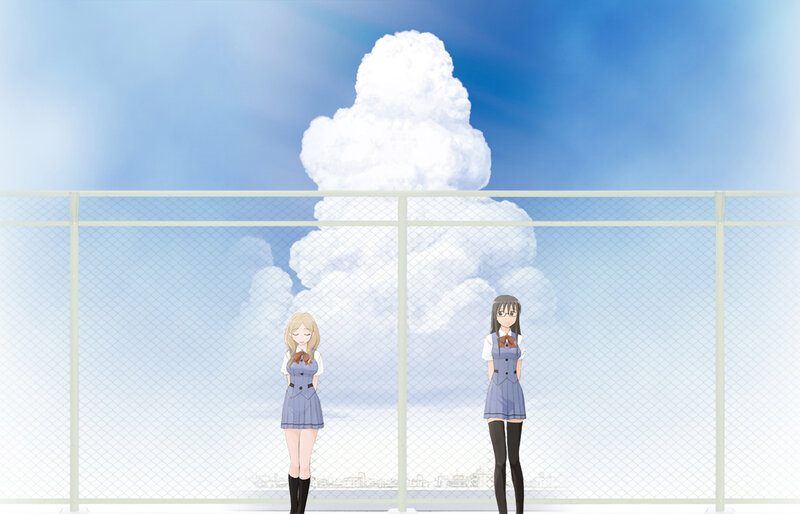 Two girls on a rooftop