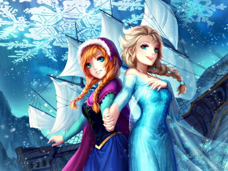 Two Girls on a Ship — Blue, Magical