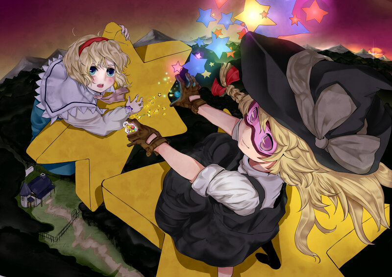 Two Girls on a Star