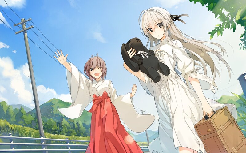 Two girls on a sunny day