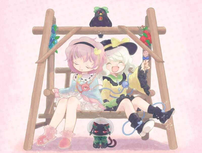 Two Girls on a Swing — Pink, Peaceful