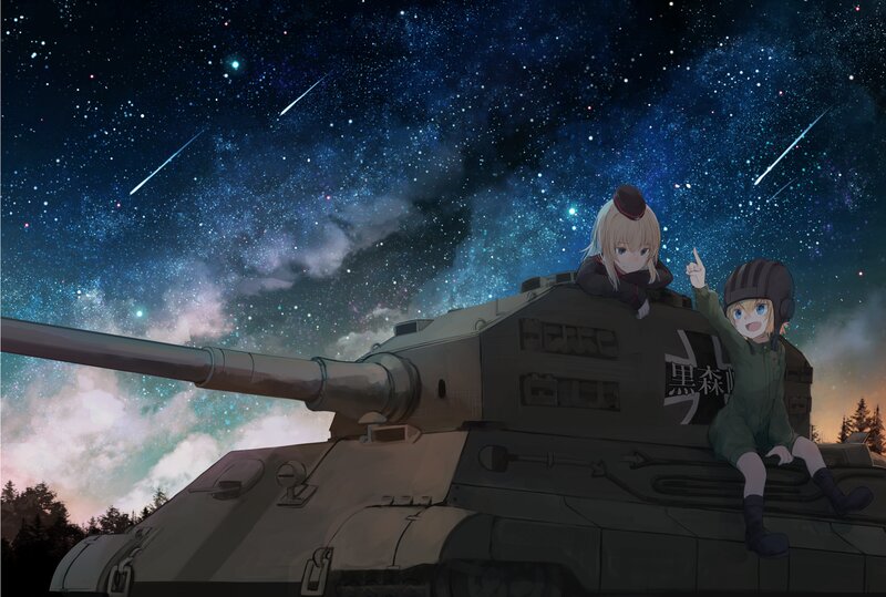 Two Girls on a Tank
