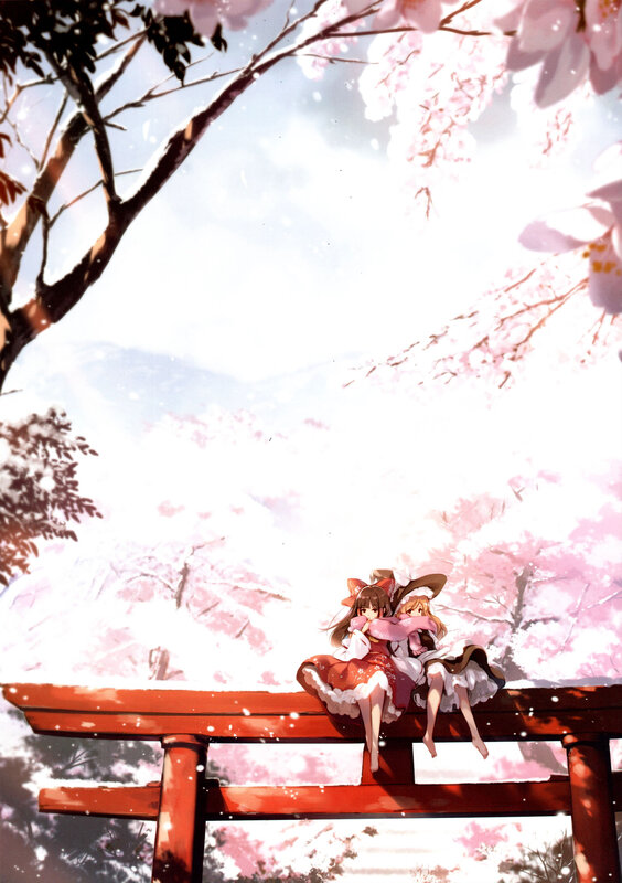 Two Girls on a Torii Gate