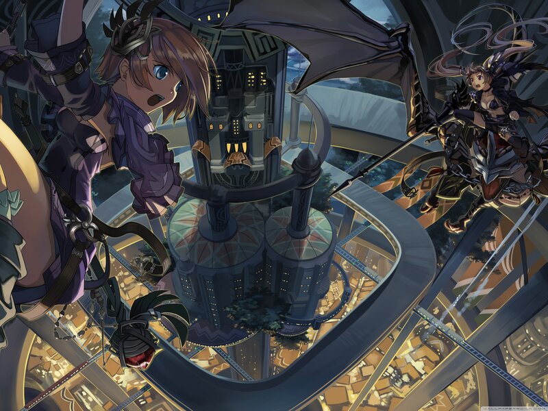 Two Girls on a Tower