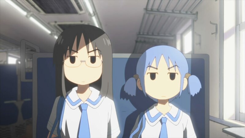 two girls on a train