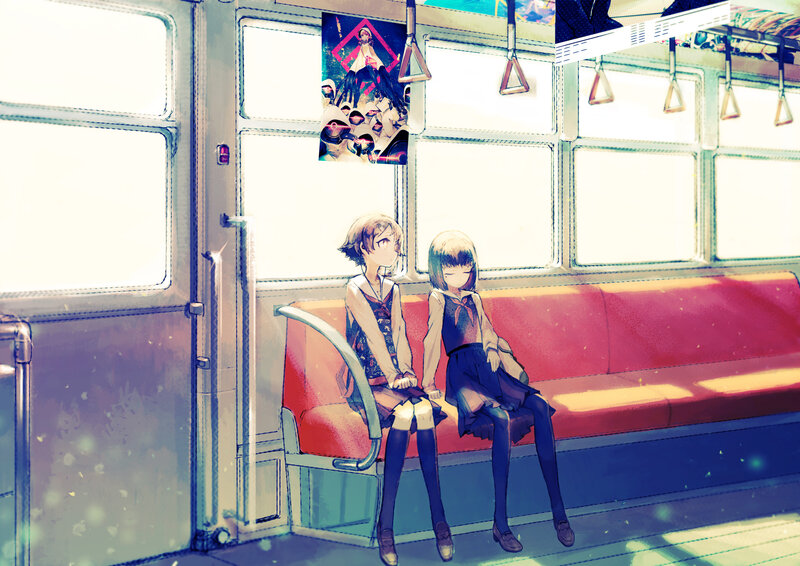 Two Girls on a Train — Red