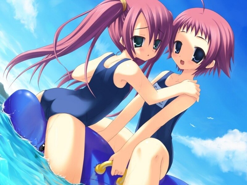 two girls on a water ride