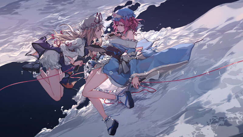 Two Girls on a Wave — Blue