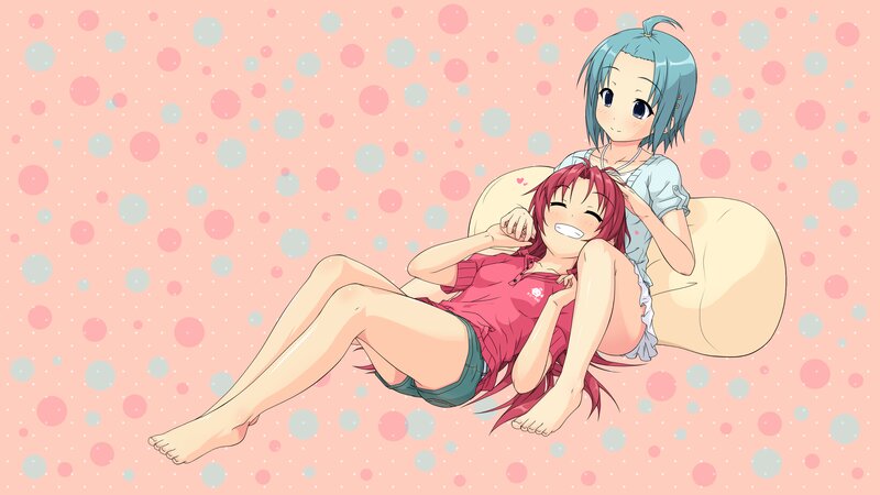 Two Girls on Beanbag