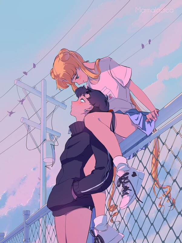 Two Girls on Fence