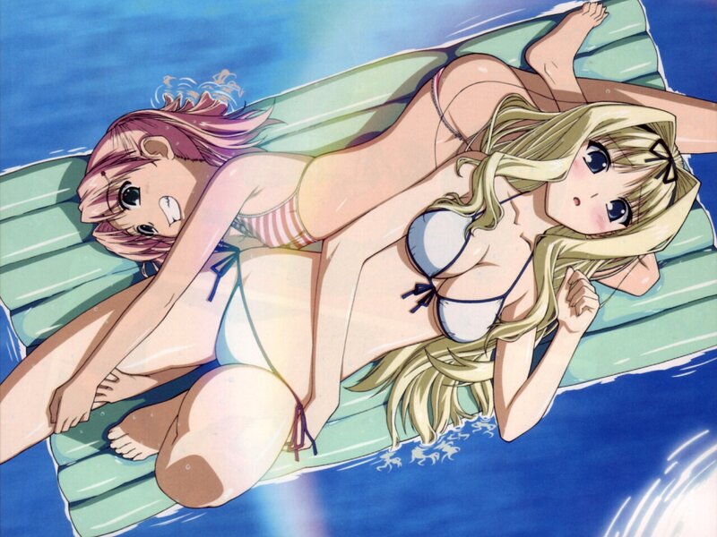 Two Girls on Float — Blue