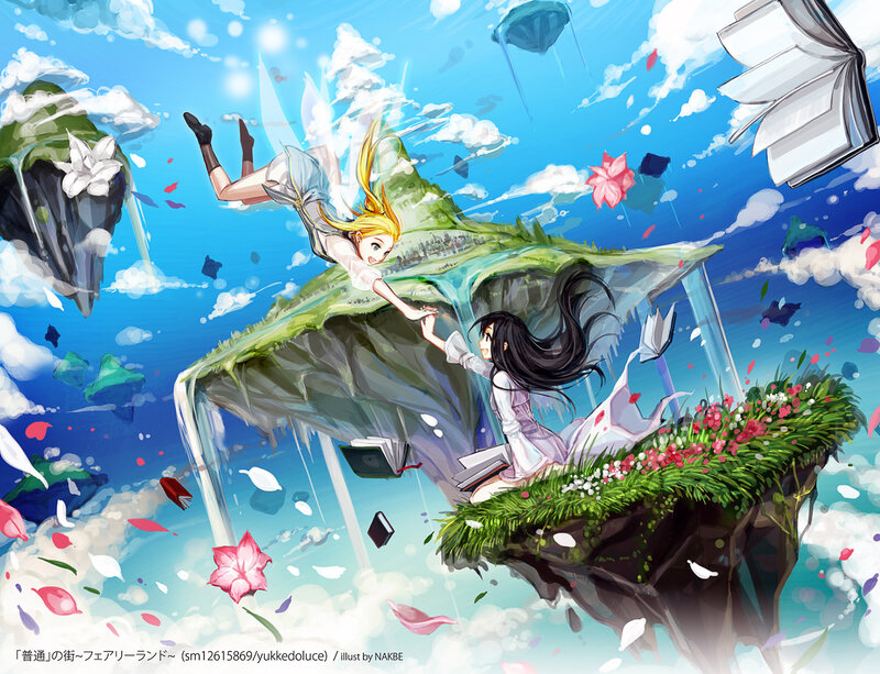 Two Girls on Floating Islands